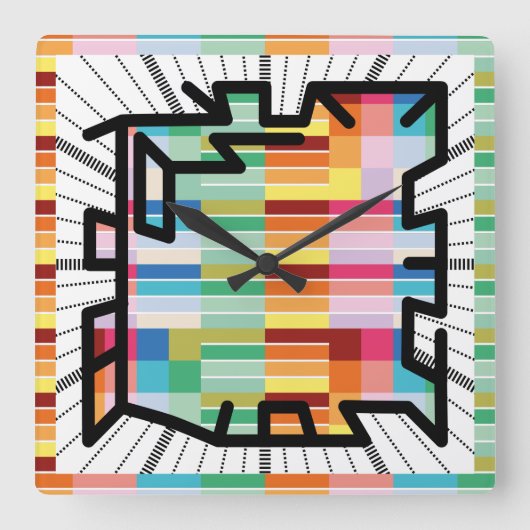 PIXELAT chained numbers by Masanser Vierkante Klok (Voorkant)