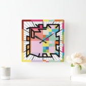 PIXELAT chained numbers by Masanser Vierkante Klok (Huis)