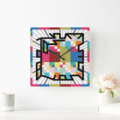 PIXELAT chained numbers by Masanser Vierkante Klok (Huis)