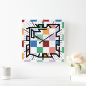 PIXELAT chained numbers by Masanser Vierkante Klok (Huis)