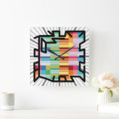 PIXELAT chained numbers by Masanser Vierkante Klok (Huis)