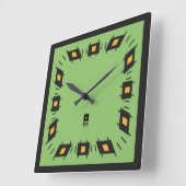 PIXELAT-EERSTE SERIE LEX DOOR Masanser Vierkante Klok (Hoek)