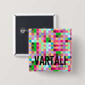 Pixelate Vartali Square Button (Voorkant /achterkant)