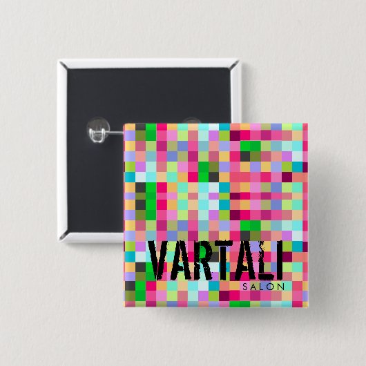 Pixelate Vartali Square Button (Voorkant /achterkant)