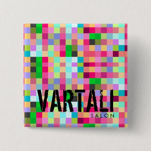 Pixelate Vartali Square Button (Voorkant)