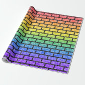 Pixelated 8-bits videogame look Rainbow Spectrum Cadeaupapier (Uitgerold)