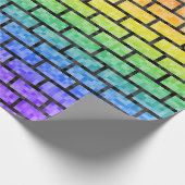 Pixelated 8-bits videogame look Rainbow Spectrum Cadeaupapier (Hoek)