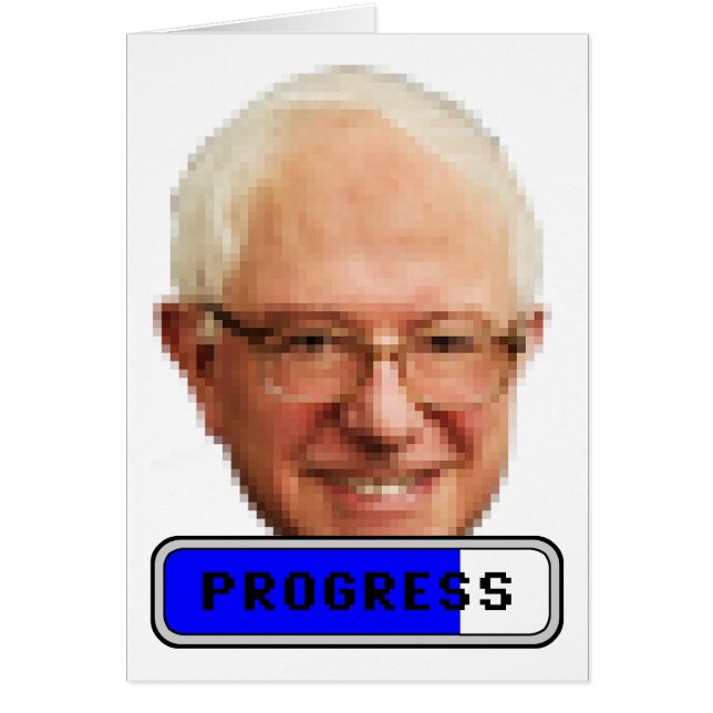 Pixelated Bernie Sanders - PROGRESS (Voorkant)