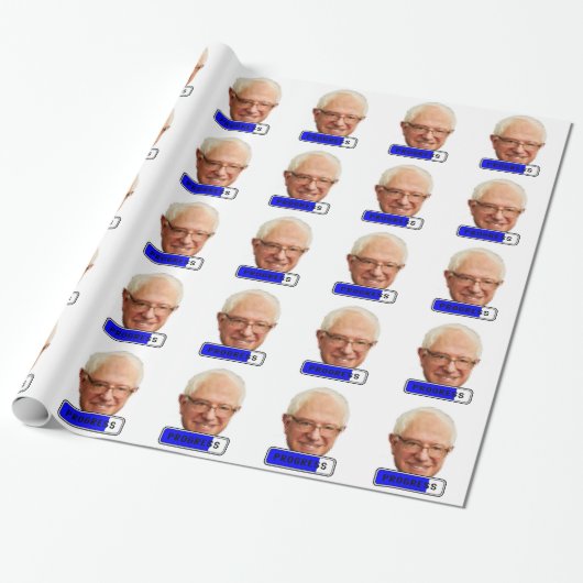 Pixelated Bernie Sanders - PROGRESS Cadeaupapier (Uitgerold)