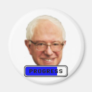 Pixelated Bernie Sanders - PROGRESS Magneet