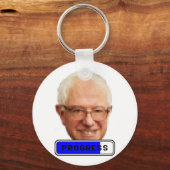 Pixelated Bernie Sanders - PROGRESS Sleutelhanger (Voorkant)