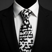 Pixelated Black & White  Stropdas