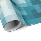 Pixelated Blauwgroen Cloud Wrapping Papier (Rol Hoek)