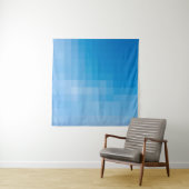 Pixelated Blues Wandkleed (In Situ (horizontaal))