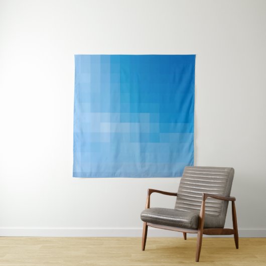 Pixelated Blues Wandkleed (In Situ (horizontaal))