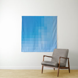 Pixelated Blues Wandkleed
