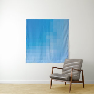 Pixelated Blues Wandkleed