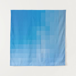 Pixelated Blues Wandkleed