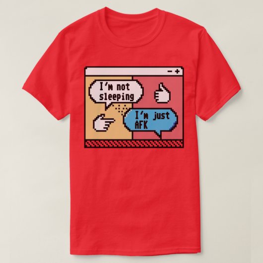 Pixelated Chatter de AFK-bekentenis T-shirt (Design voorkant)