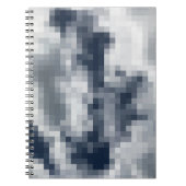Pixelated Cloud Spiral Notitieboek (Voorkant)