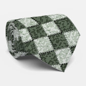Pixelated Cube Digitale Groene Gamer Gift voor Hem Stropdas (Opgerold)