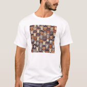 Pixelated Digital Colorful Cats T-shirt (Voorkant)