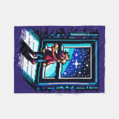 Pixelated digitale exploratie fleece deken (Voorkant (Horizontaal))