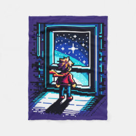 Pixelated digitale exploratie fleece deken