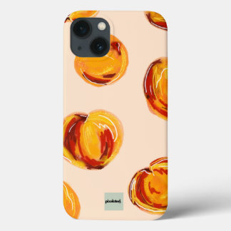 Pixelated Dino Peach Patroon iPhone Case
