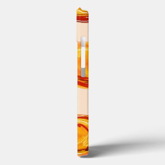 Pixelated Dino Peach Patroon iPhone Case (Achterkant / Links)