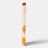 Pixelated Dino Peach Patroon iPhone Case (Achterkant / Rechts)