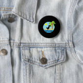 Pixelated Dinosaur Vacation Tech Enthusiasts Coder Ronde Button 5,7 Cm (In situ)