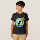 Pixelated Dinosaur Vacation Tech Enthusiasts Coder T-shirt (Voorkant volledig)