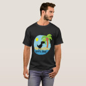 Pixelated dinosaurus vakantie tech enthousiast cod t-shirt (Voorkant volledig)