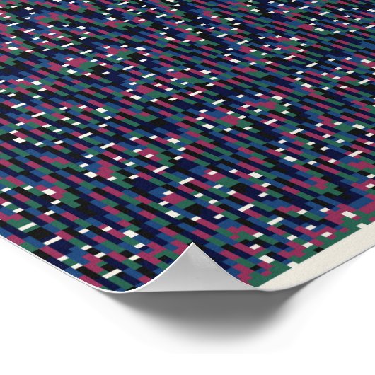  Pixelated Floral Pattern  Poster (Hoek)