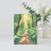 Pixelated Forest Paradise Briefkaart (Staand voorkant)