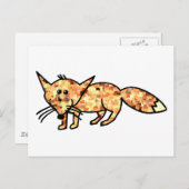 Pixelated Fox Briefkaart (Voorkant / Achterkant)