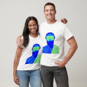 Pixelated Futuristic Bearded Figure Retro T-shirt (Unisex)