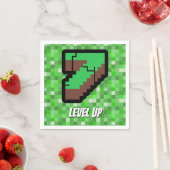Pixelated Gamer Green Building Level Up 7 Servet (Insitu)