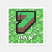 Pixelated Gamer Green Building Level Up 7 Servet (Voorkant)