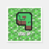Pixelated Gamer Green Building Level Up 9 Servet (Voorkant)