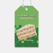 Pixelated Gamer Party Bedankt Tag Cadeaulabel (Voorkant)