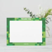 Pixelated Gamer Party Dank Je Kaart (Staand voorkant)