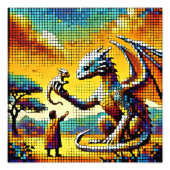pixelated image of a dragon trainer foto afdruk (Voorkant)