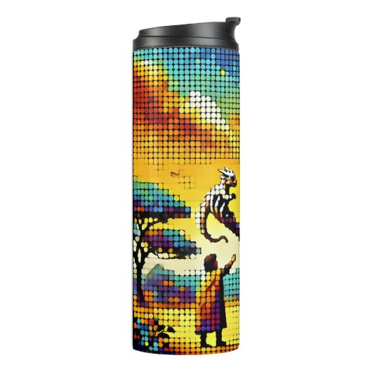 pixelated image of a dragon trainer thermosbeker (Gedraaid links)