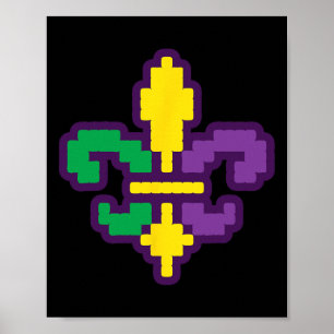 Pixelated Jester Pet Video Gamer E-sports Retro MA Poster