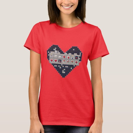 Pixelated Liefde T-shirt (Voorkant)