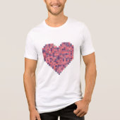 Pixelated Liefde Tri-Blend Shirt (Voorkant)