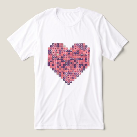 Pixelated Liefde Tri-Blend Shirt (Design voorkant)