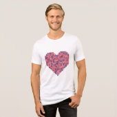 Pixelated Liefde Tri-Blend Shirt (Voorkant volledig)